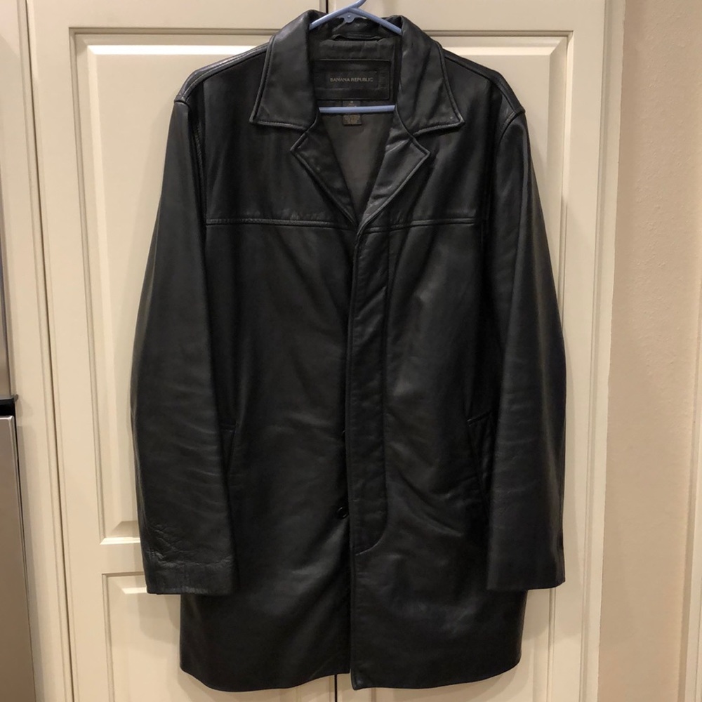 Banana Republic black leather jacket
